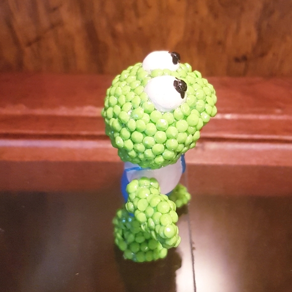 1986 The Muppet Babies Kermit Figure Hand Crafted Upcycled Beaded Vintage - Picture 5 of 12